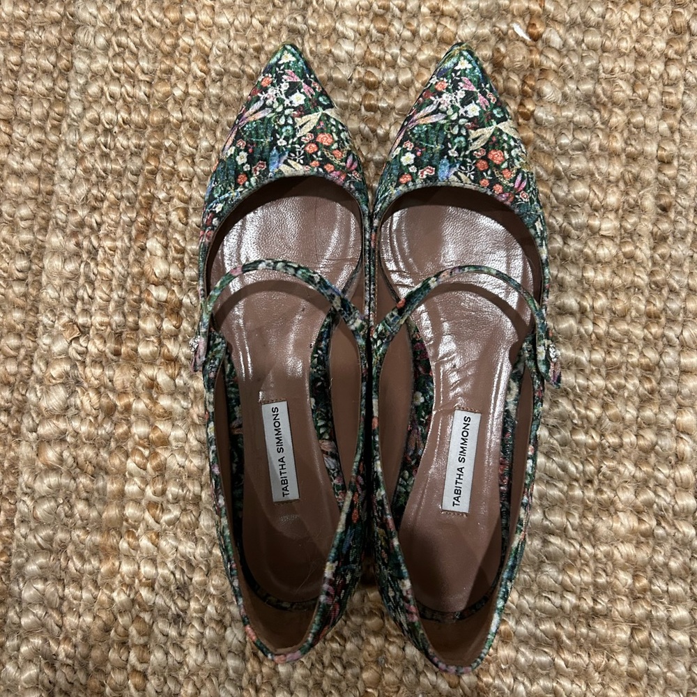 Tabitha Simmons Velvet Mary Janes